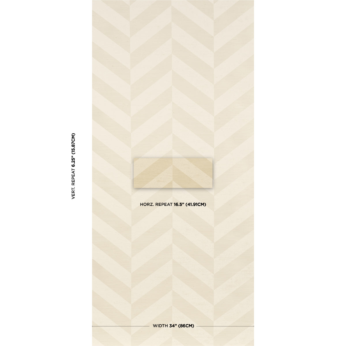 STAGGERED CHEVRON SISAL | Ivory