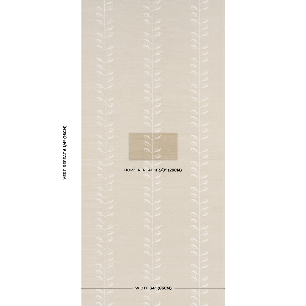 GEO LEAF SISAL | Bone & White