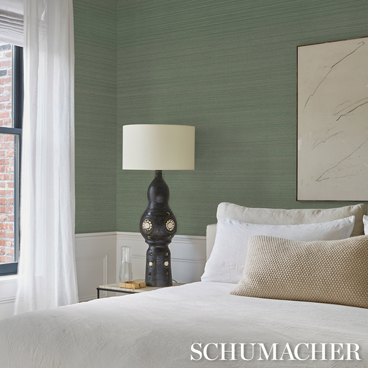 MUSA ABACA WALLCOVERING | Seafoam