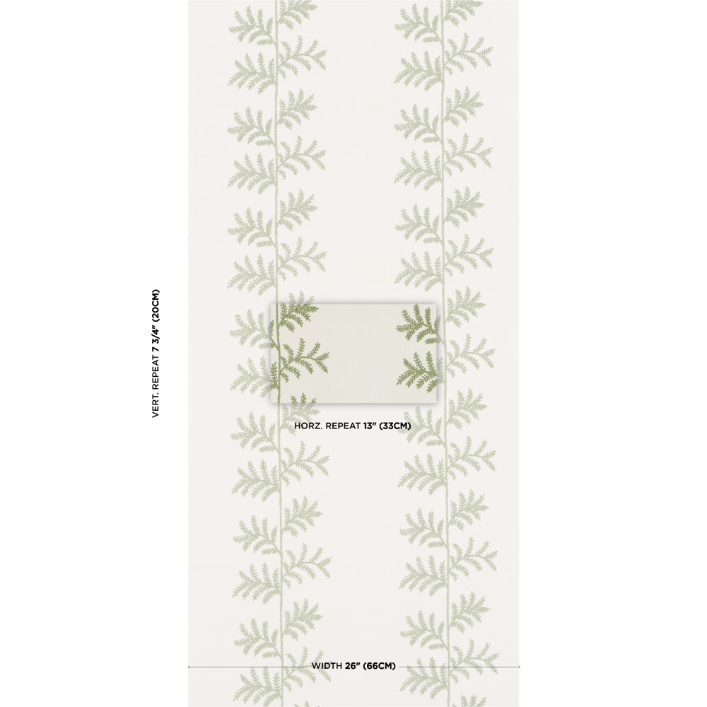 ELOISE EMBROIDERY WALLCOVERING | Sage