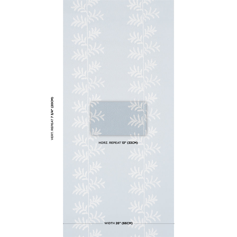 ELOISE EMBROIDERY WALLCOVERING | Sky