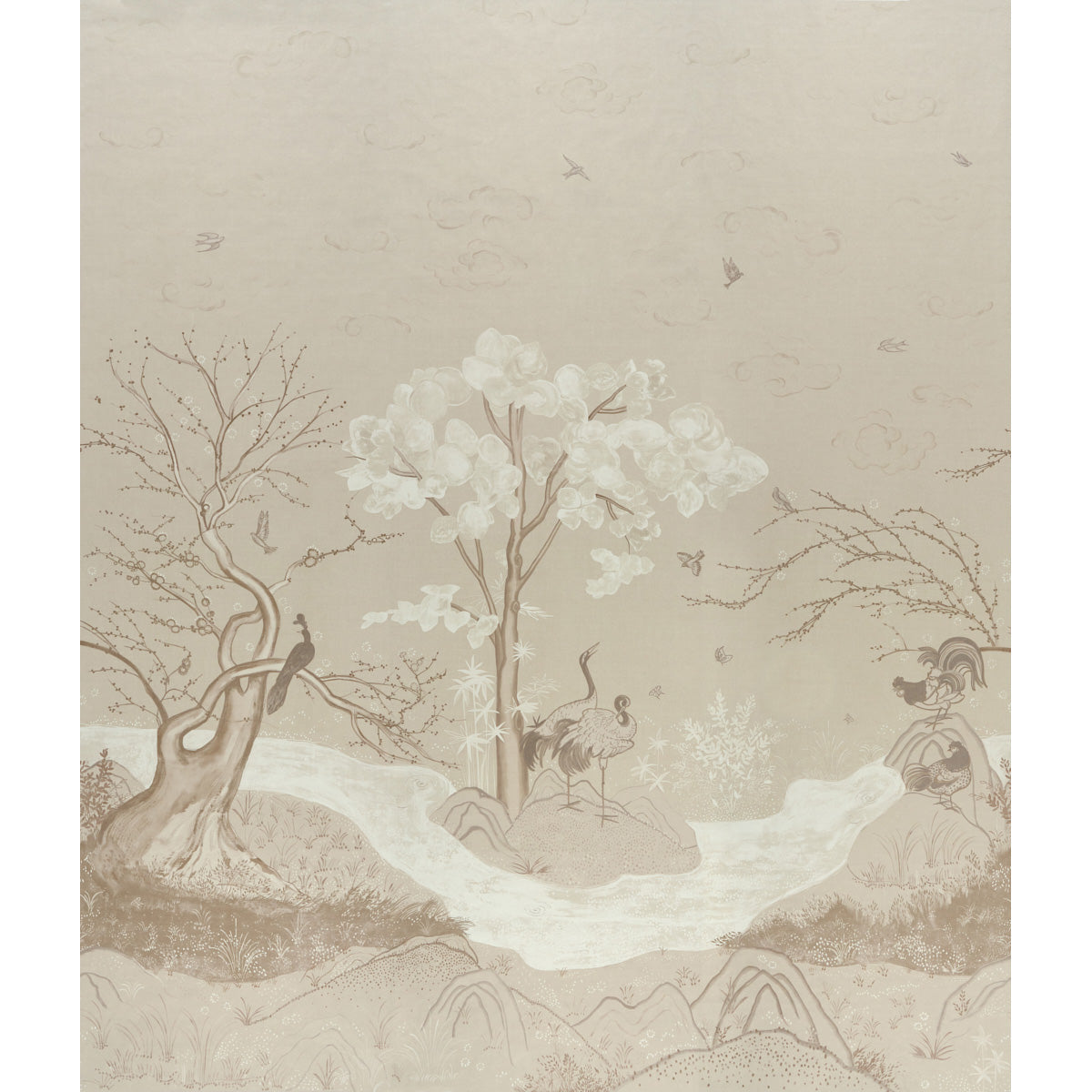 BIRDSONG 3 PANEL SET | Ivory