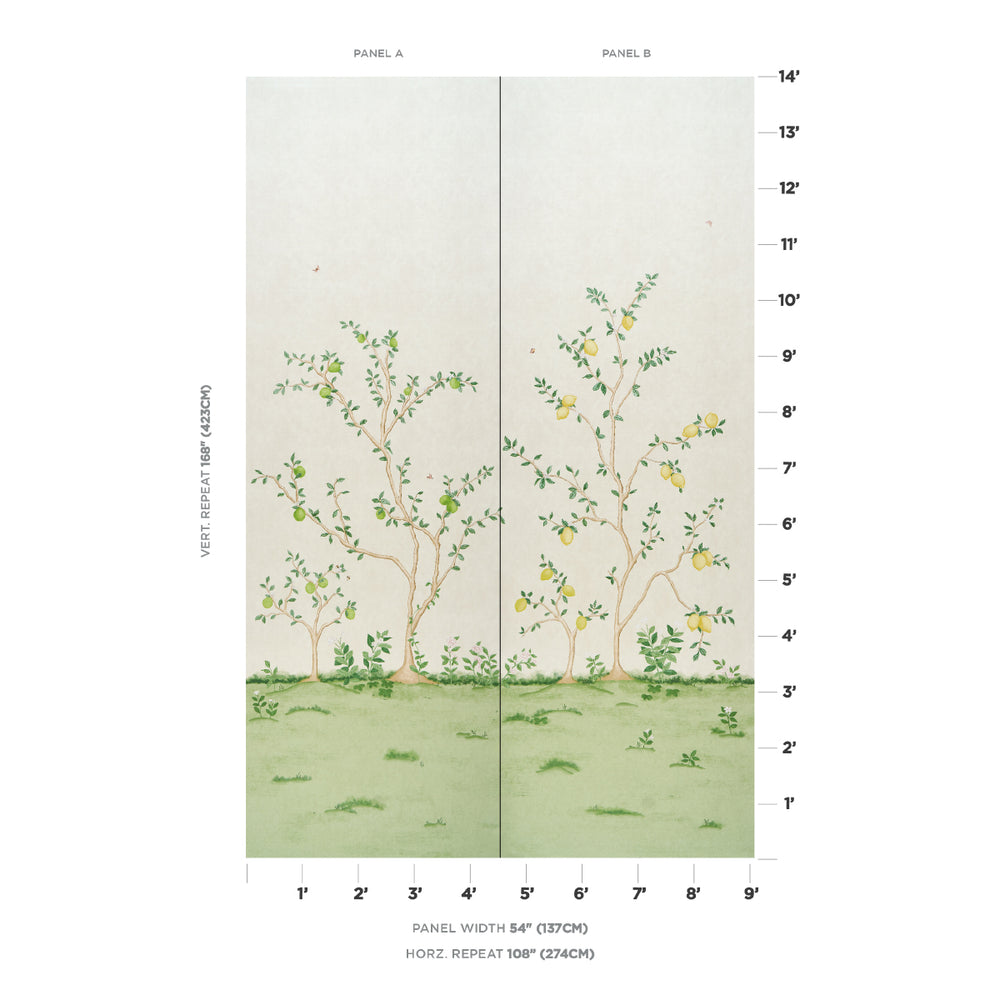 CITRUS BLOSSOM 2 PANEL SET | Cream