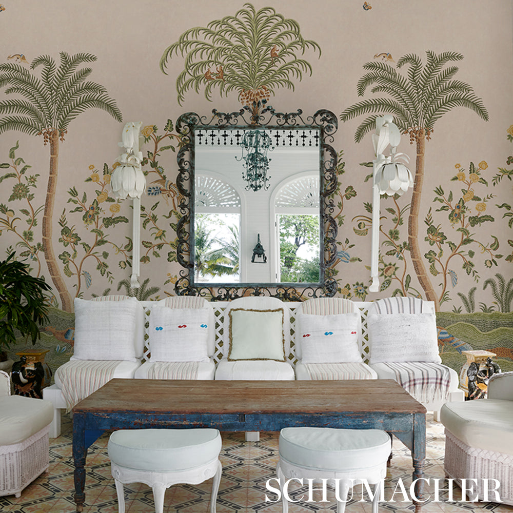 SPOTSWOOD CREWEL 2 PANEL SET | Sage