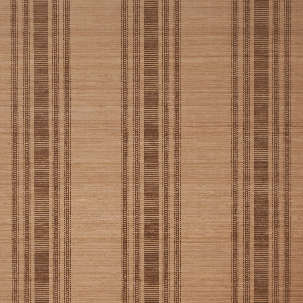 CASSIA SILK STRIPE WALLCOVERING | Walnut