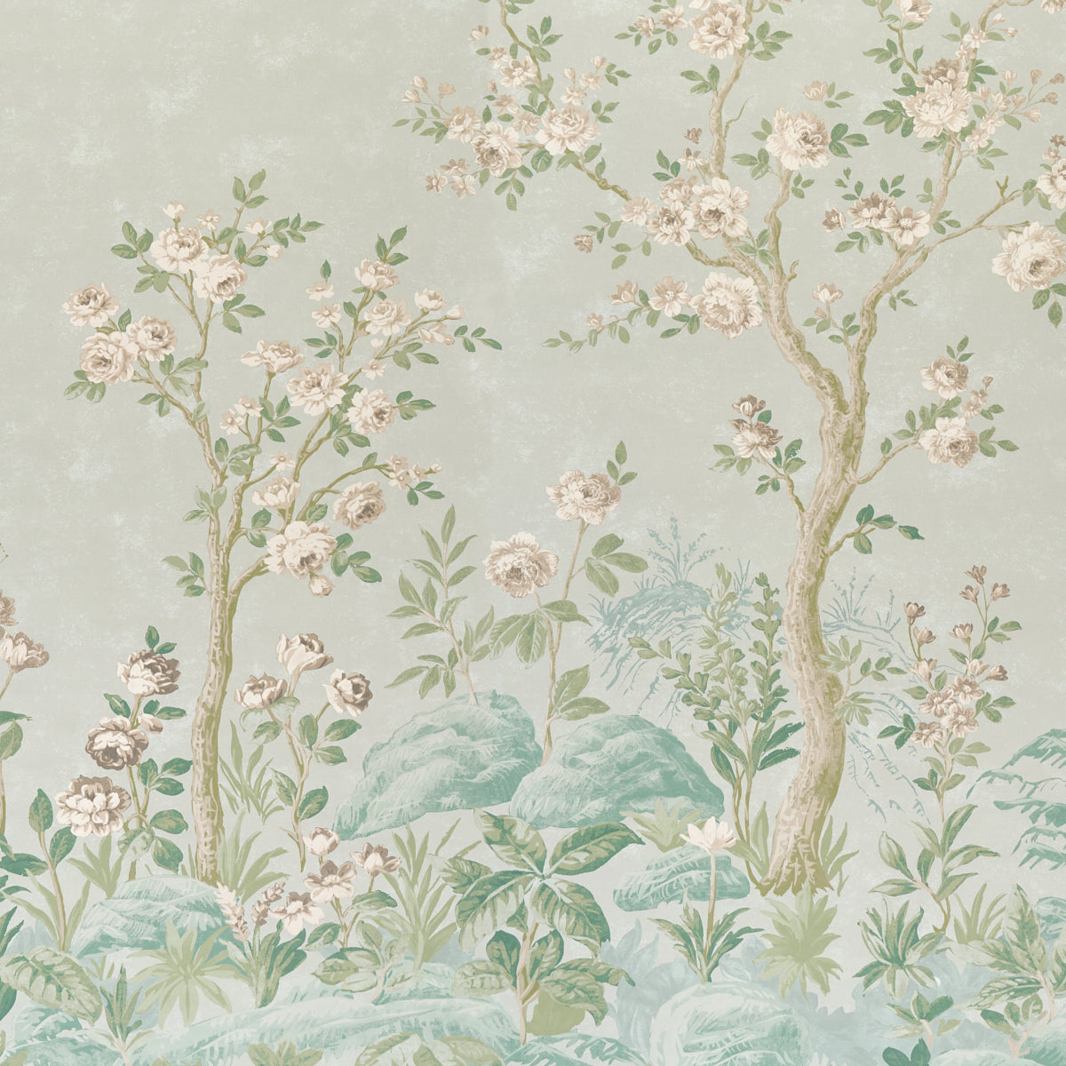 CHARLOTTE'S GARDEN 2 PANEL SET | Celadon