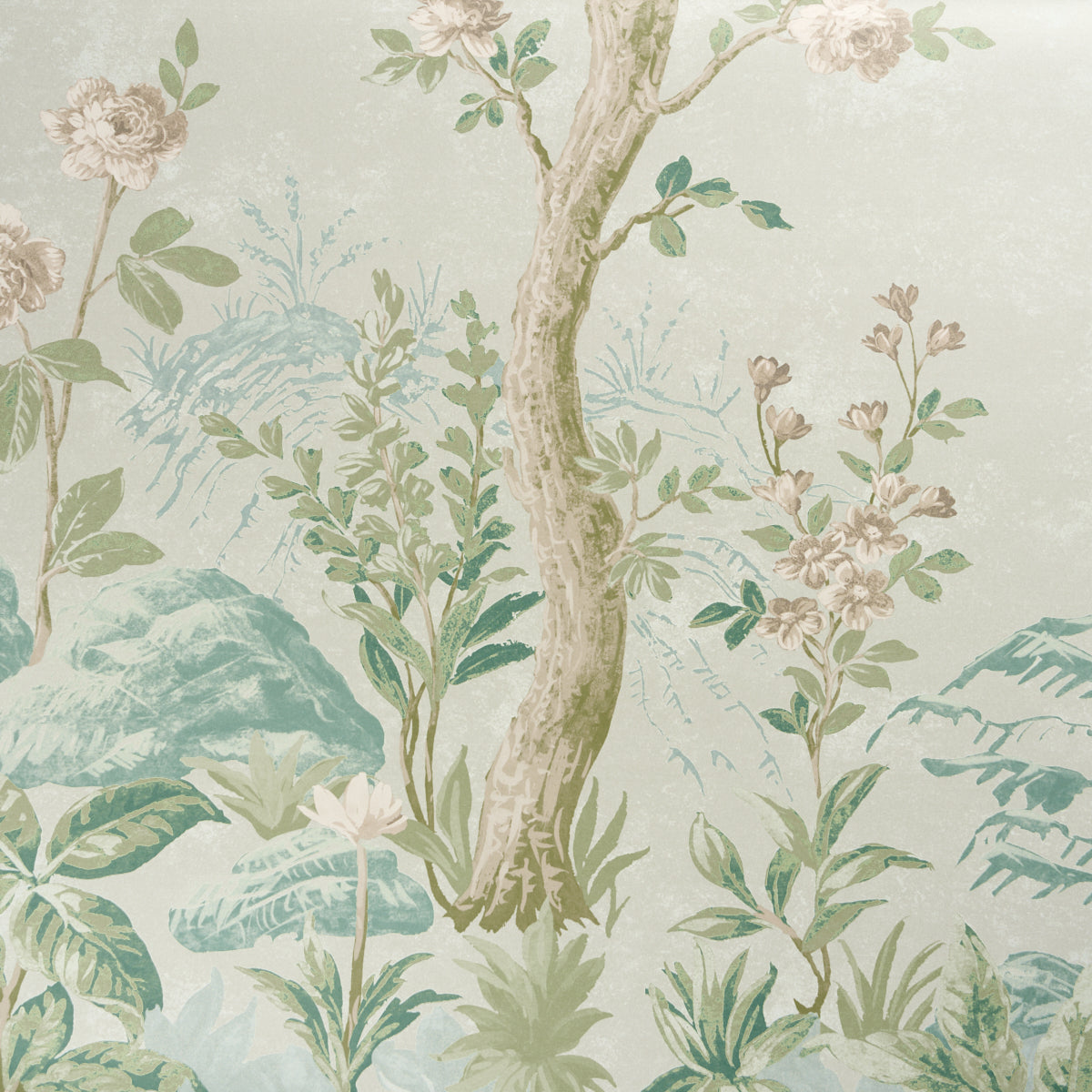 CHARLOTTE'S GARDEN 2 PANEL SET | Celadon