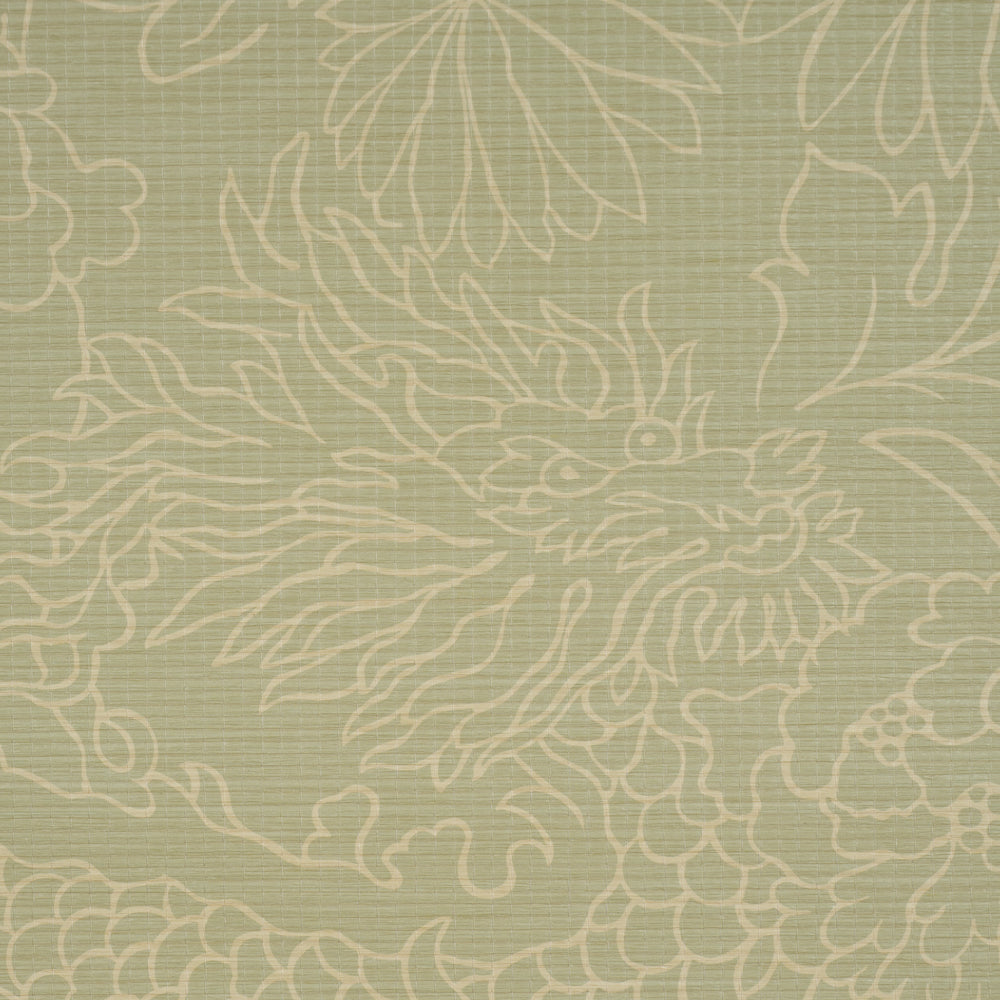 CHIANG MAI DRAGON SILHOUETTE RAFFIA | Sage