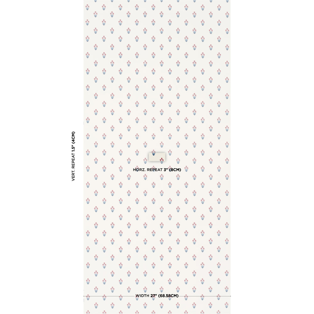 MOIRA HAND PRINT | Blue & Red