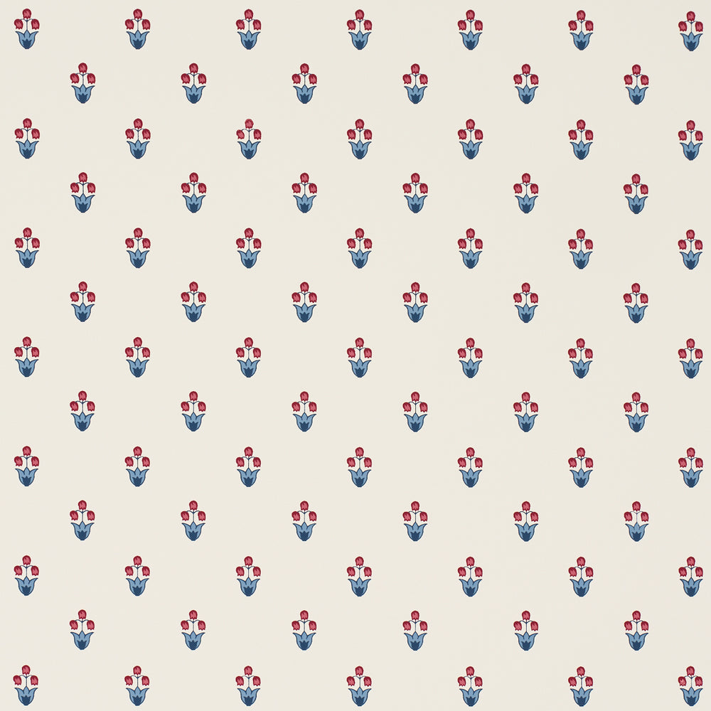 MOIRA HAND PRINT | Blue & Red