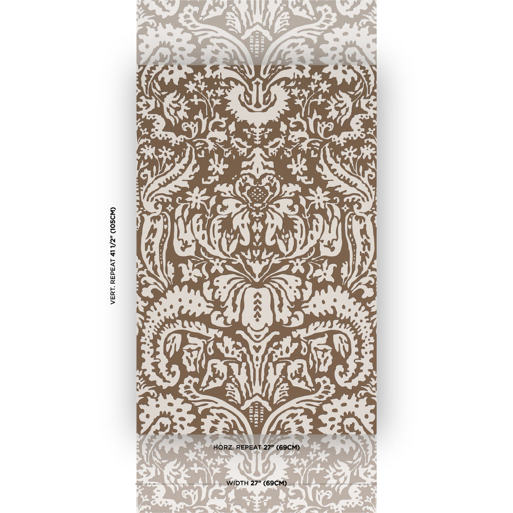 SUFFOLK DAMASK | Brown