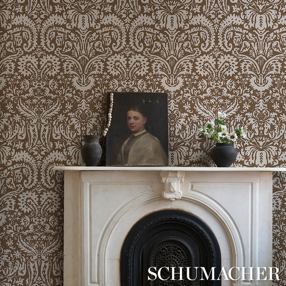 SUFFOLK DAMASK | Brown