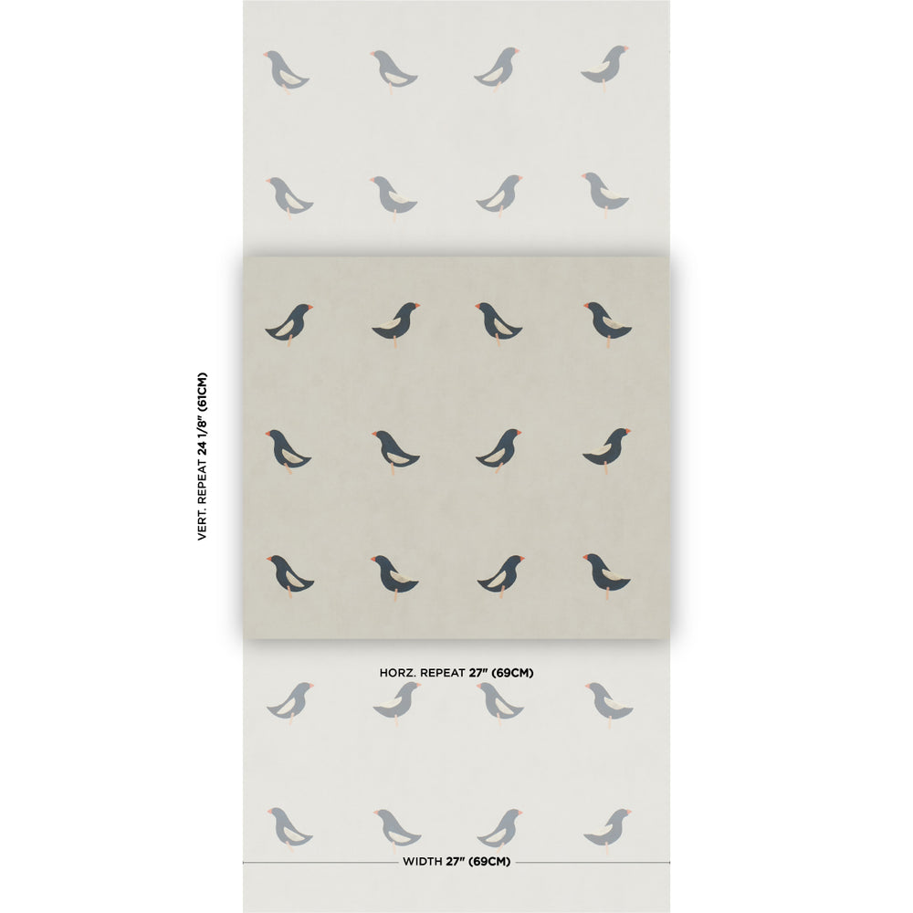 BIRDS PRINT | Black On Natural