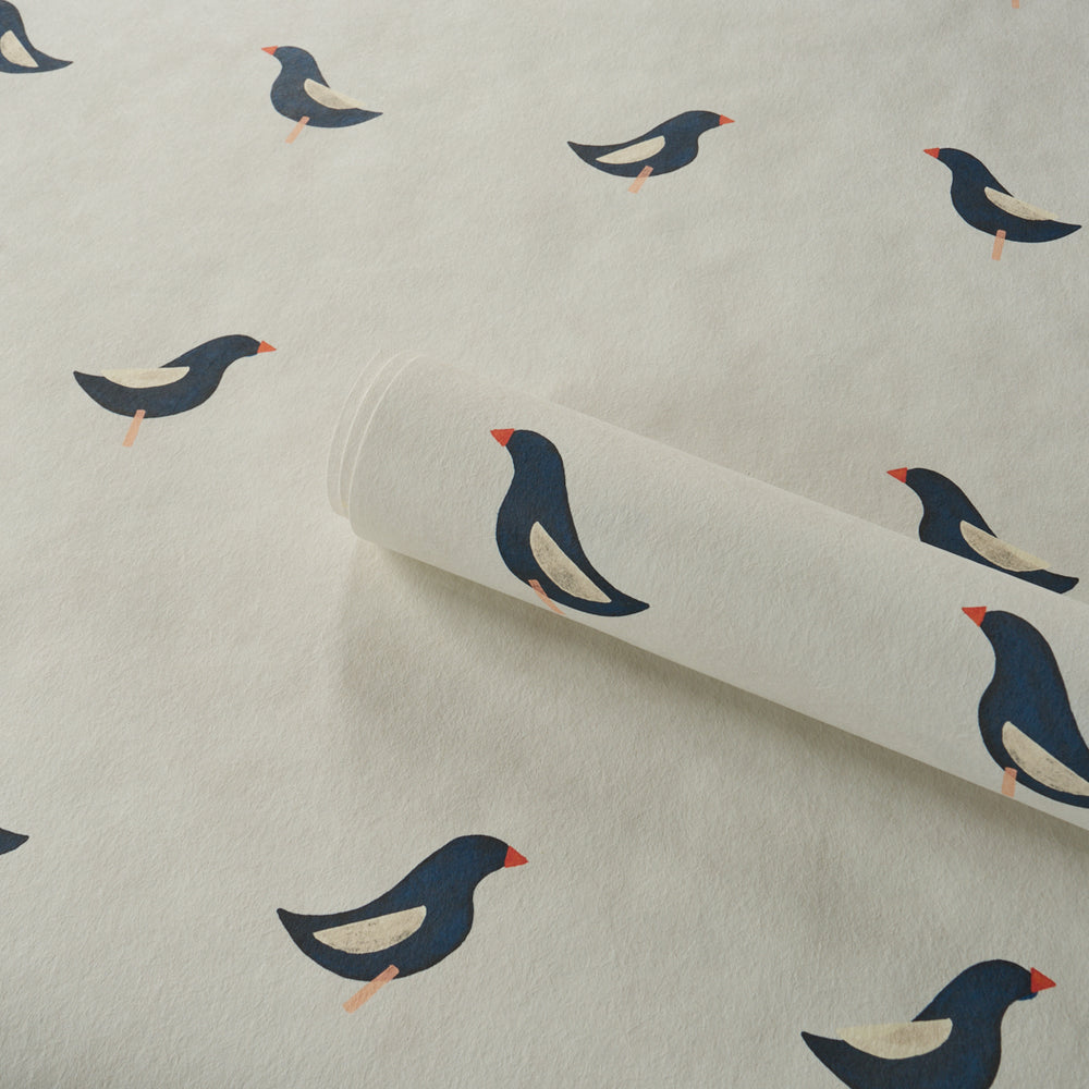 BIRDS PRINT | Black On Natural