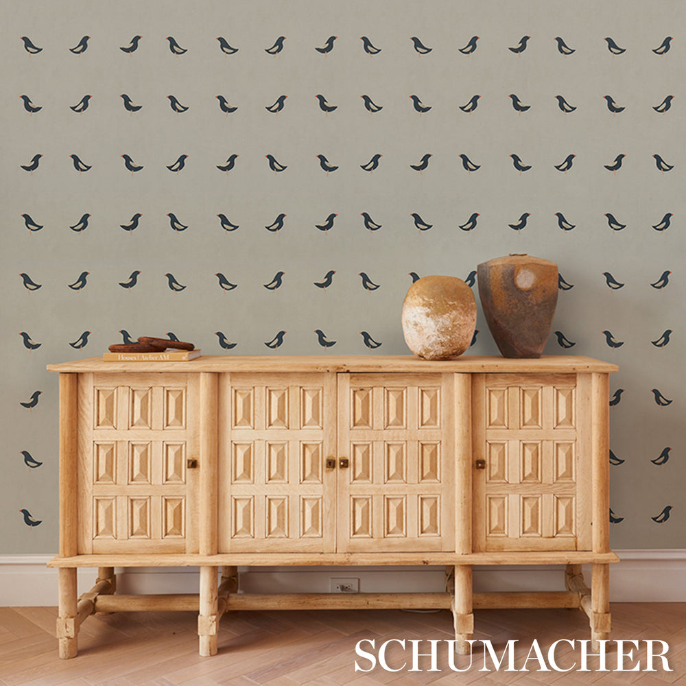 BIRDS PRINT | Black On Natural