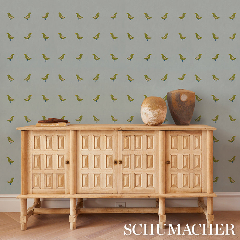 BIRDS PRINT | Green On Sky