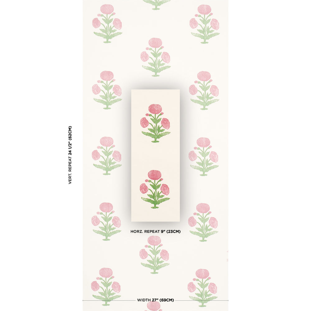 POPPY PRINT | Rose & Grass