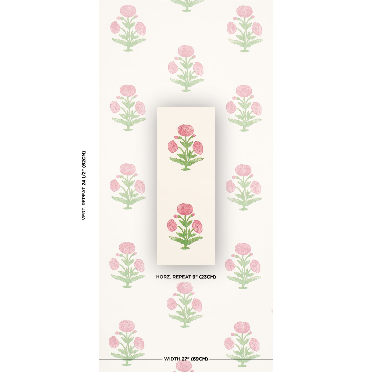 POPPY PRINT | Rose & Grass