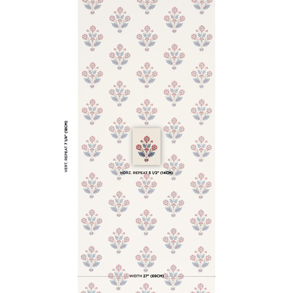 DALILA HAND-SCREEN PRINT | Red & Blue
