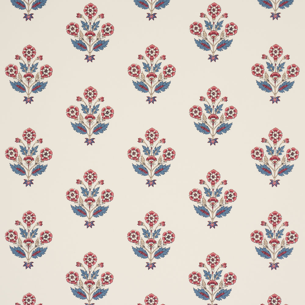 DALILA HAND-SCREEN PRINT | Red & Blue