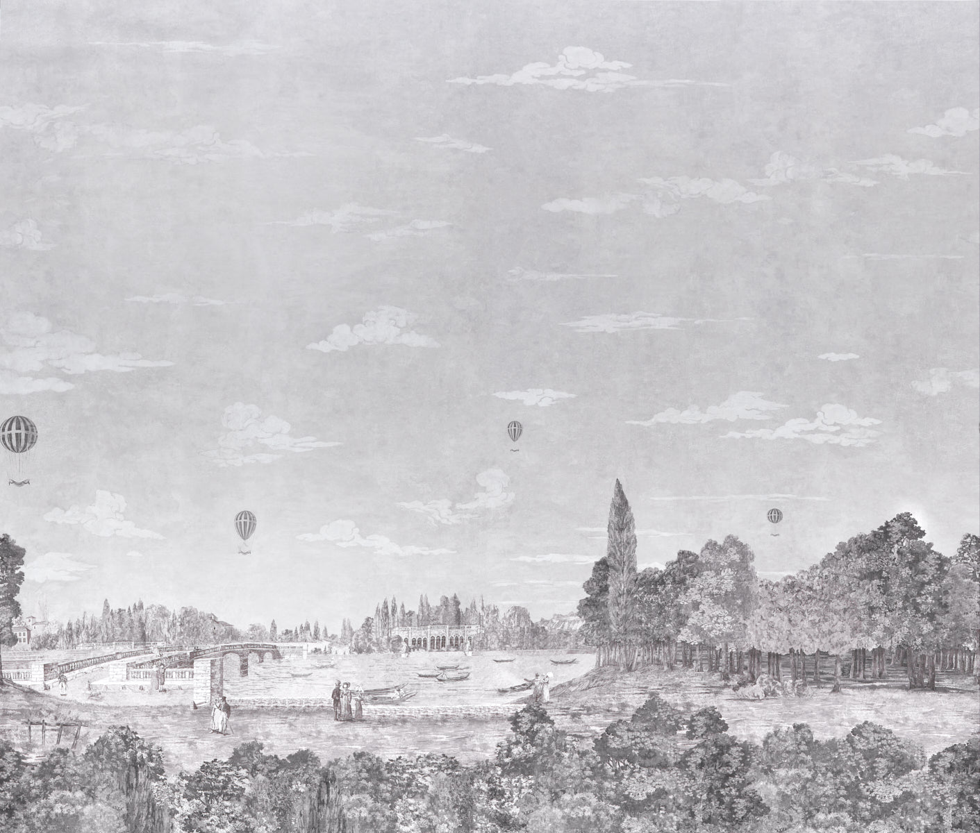 PROMENADE 4 PANEL SET | Grisaille