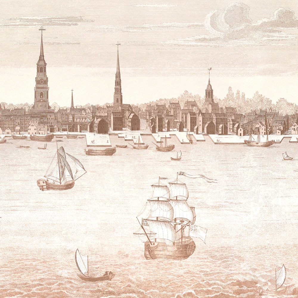 Philadelphia Harbor 3 Panel Set | Sepia
