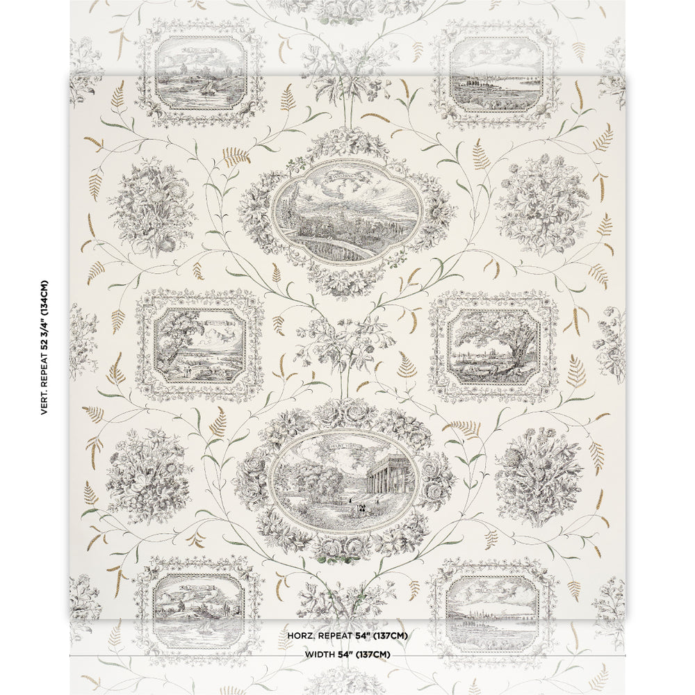 Century Scenic Toile | Black