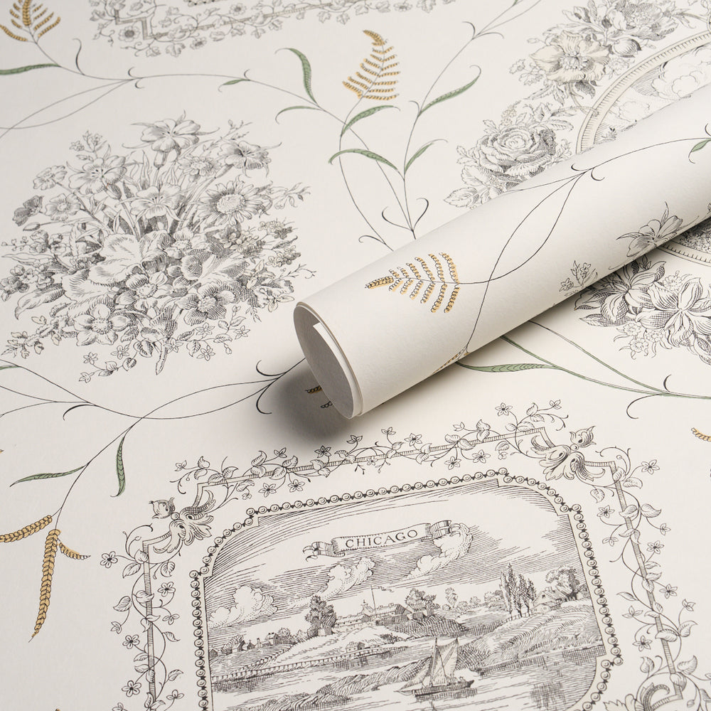 Century Scenic Toile | Black
