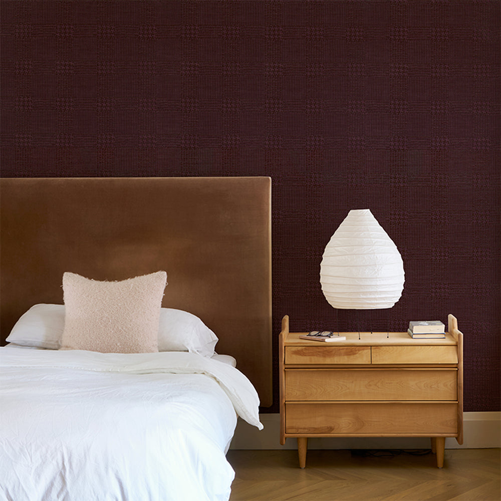 FUZZY PLAID | Merlot