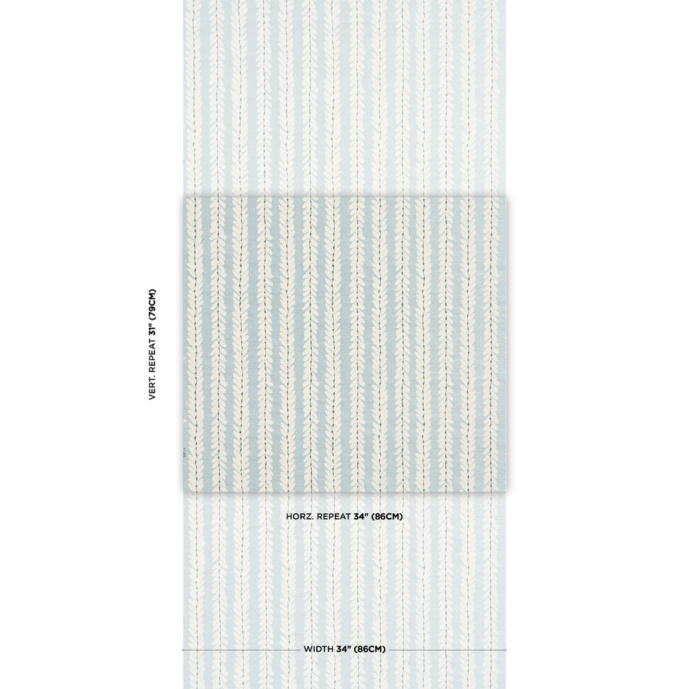 WOODPERRY HAND PRINTED SISAL | Water Blue