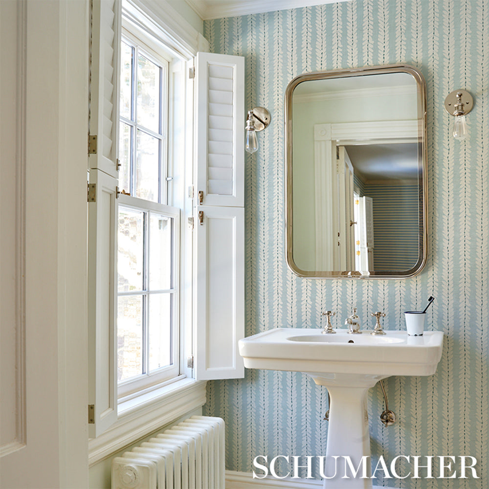 WOODPERRY HAND PRINTED SISAL | Water Blue