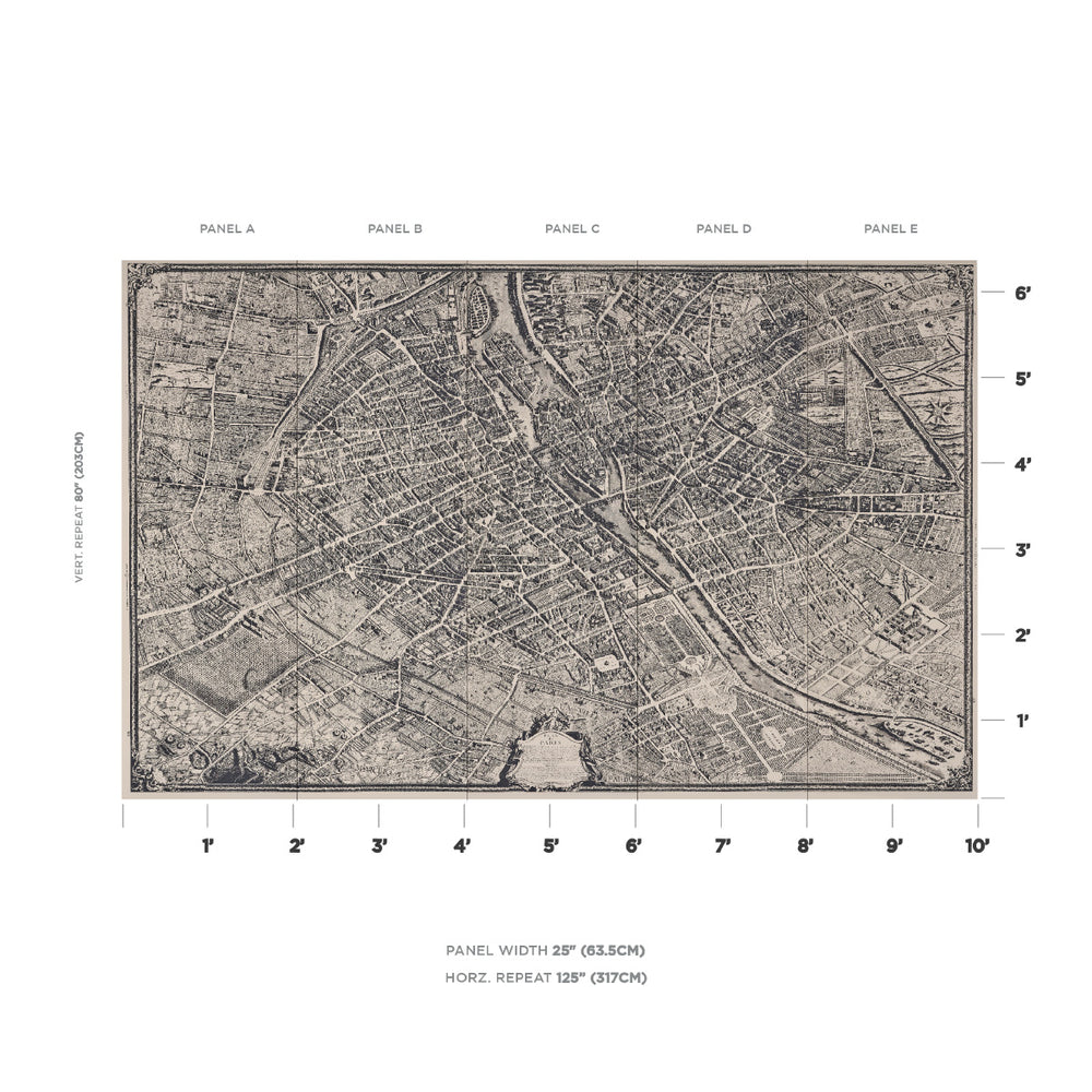 LA CITE PANEL SET | Ebony On Cream