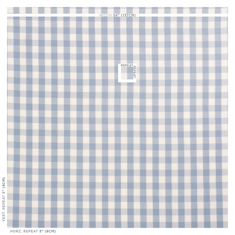 CAMDEN COTTON CHECK | Sky