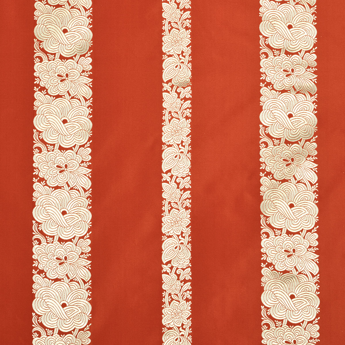 MANDARIN SILK STRIPE | Coral