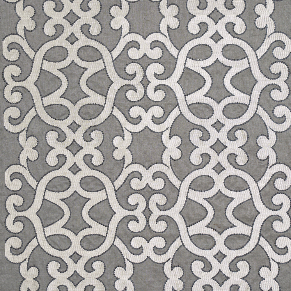 AMBOISE LINEN EMBROIDERY | Zinc