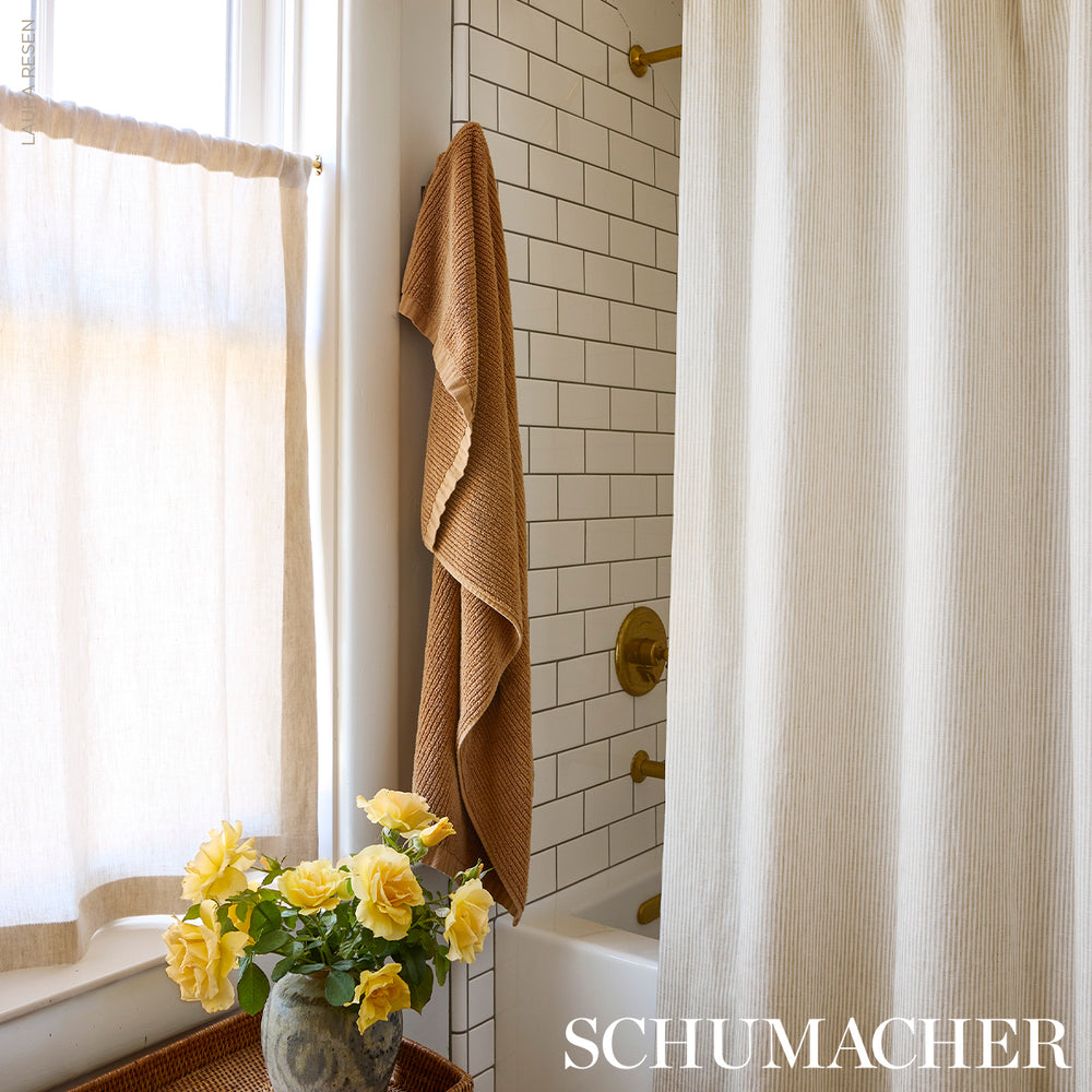 WESLEY TICKING STRIPE | Umber