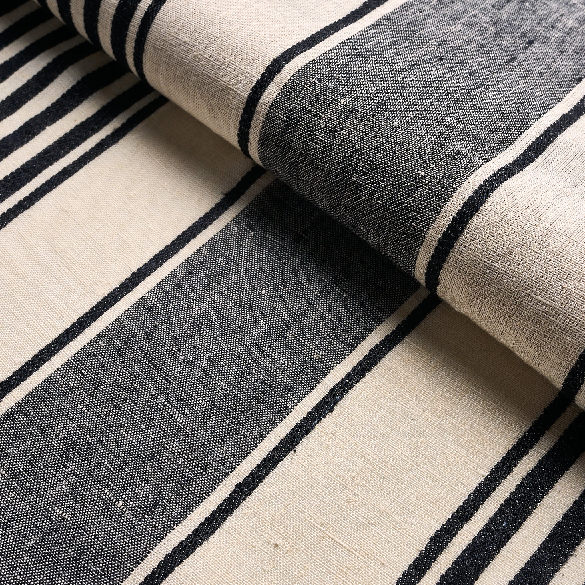 SUMMERVILLE LINEN STRIPE | BLACK