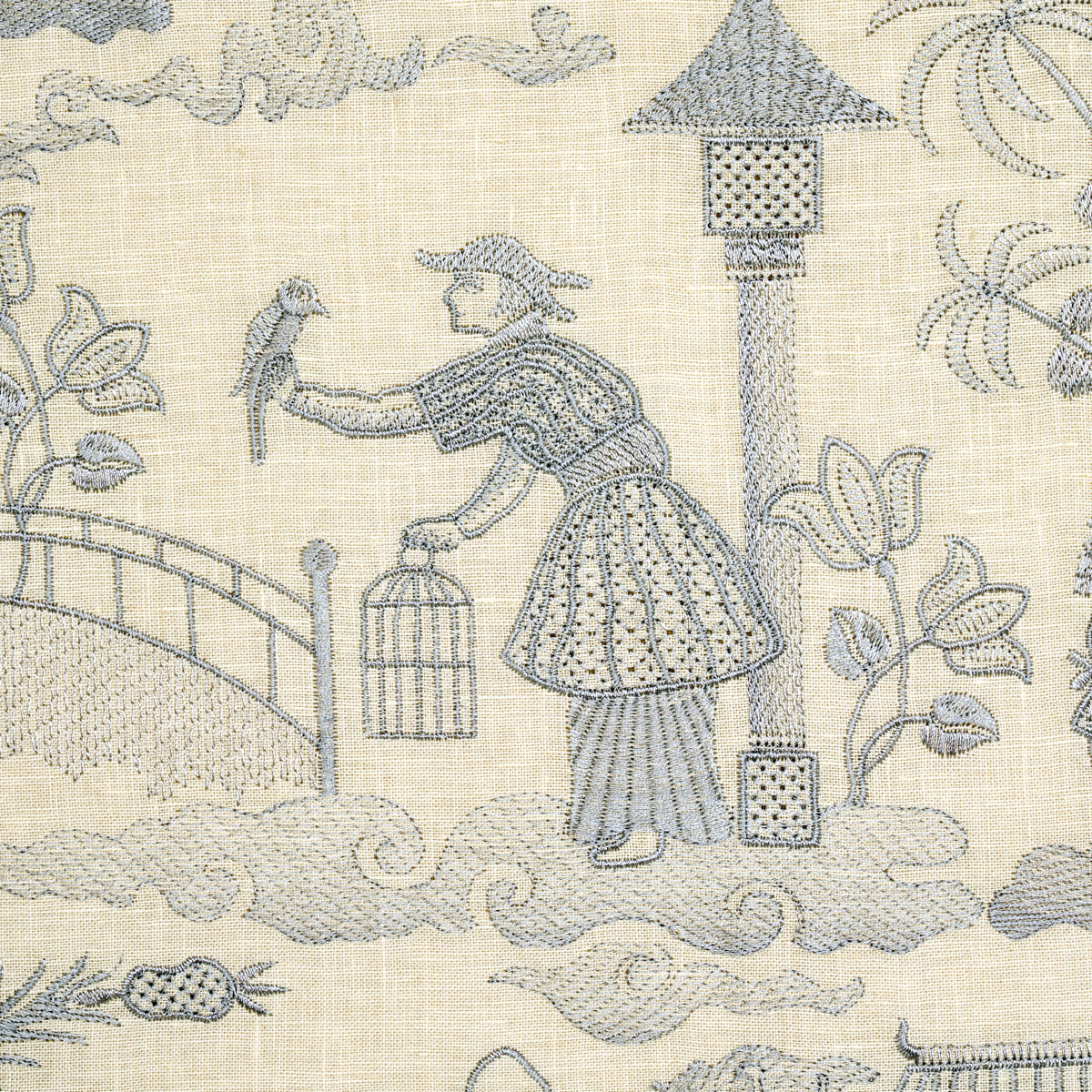 Bassano Embroidered Toile | DELFT