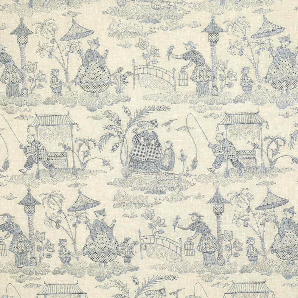 Bassano Embroidered Toile | Delft