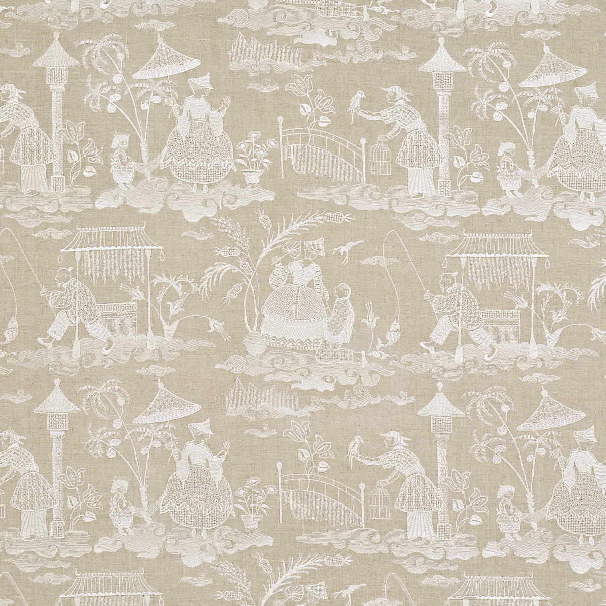 Bassano Embroidered Toile | LINEN