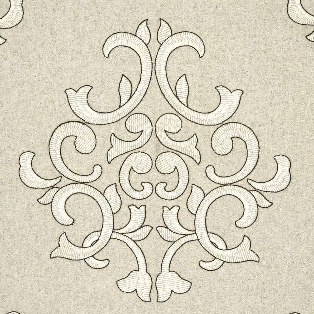 Byron Embroidered Wool | Oat