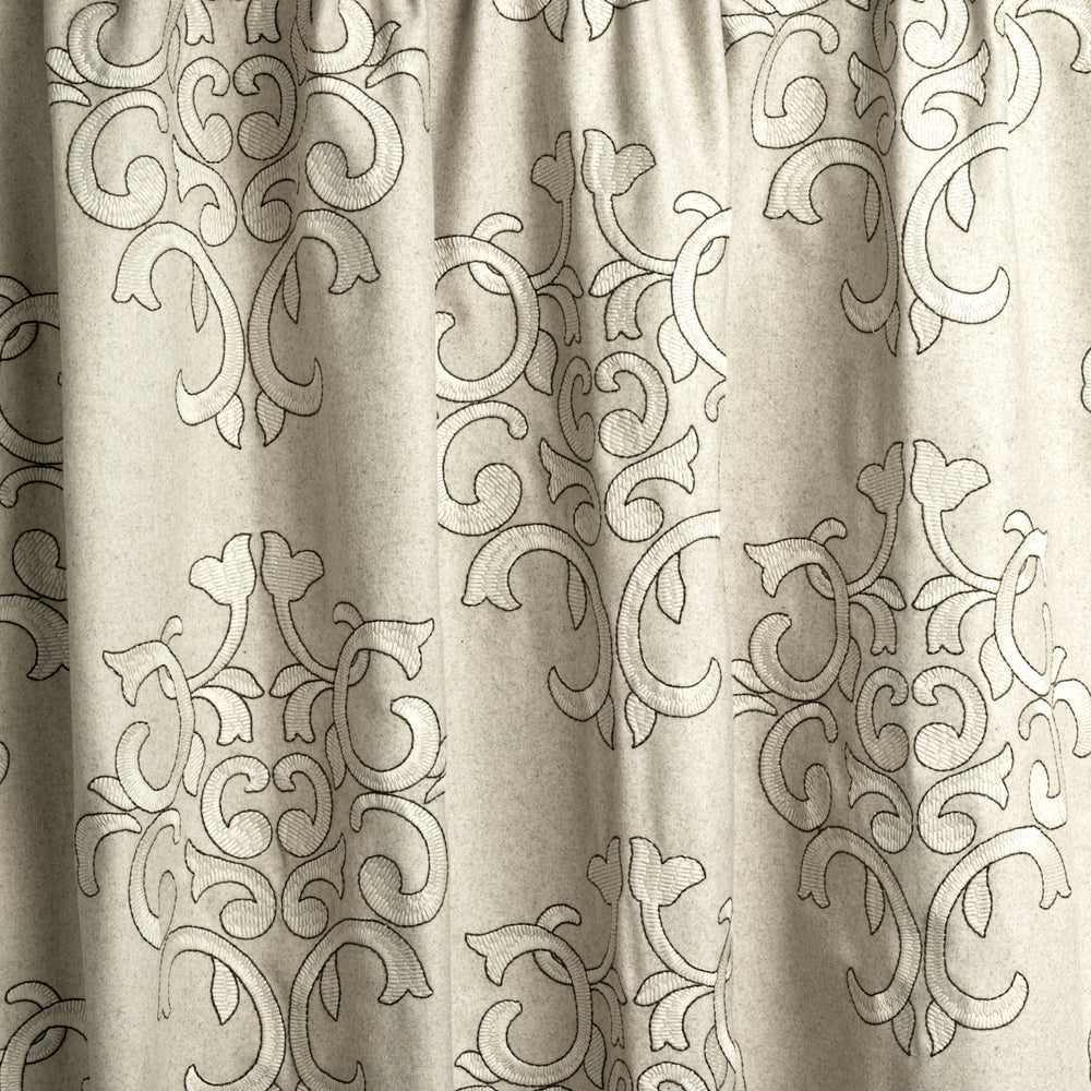 Byron Embroidered Wool | Oat