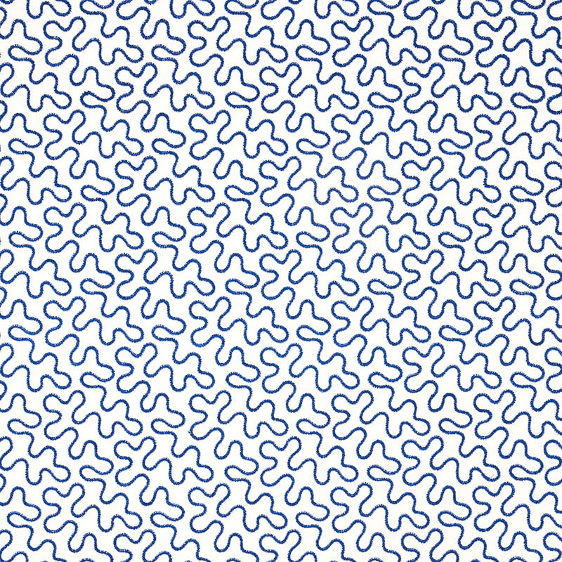 MEANDER EMBROIDERY | Blue On Ivory