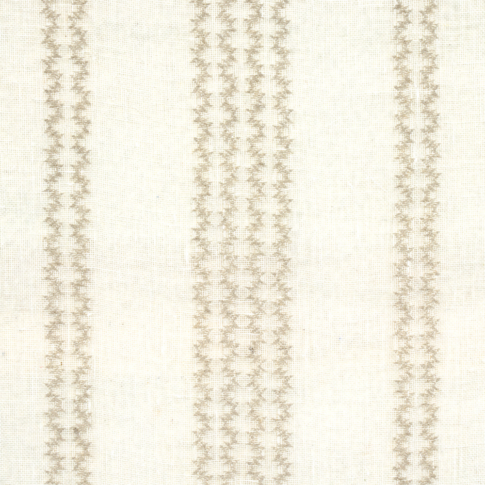 PIERO STRIPE EMBROIDERED SHEER | Pearl