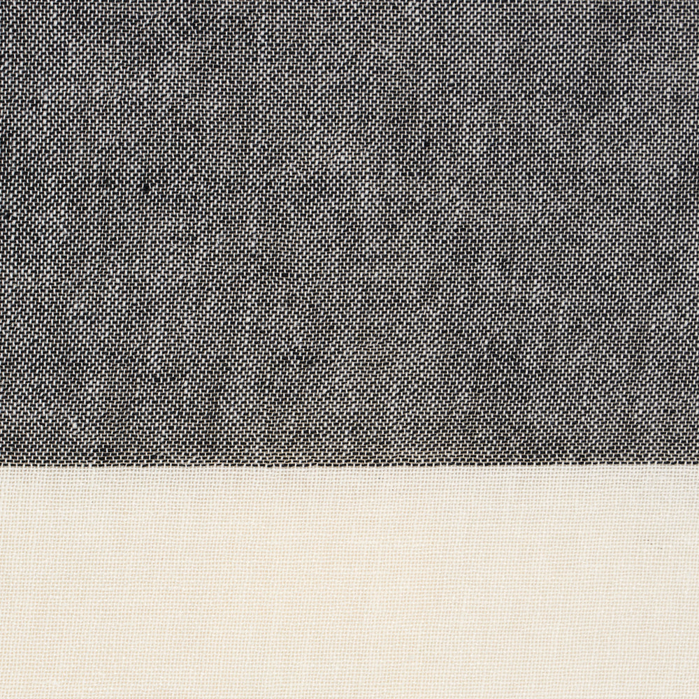 VISTA LINEN STRIPE CASEMENT | Carbon And White