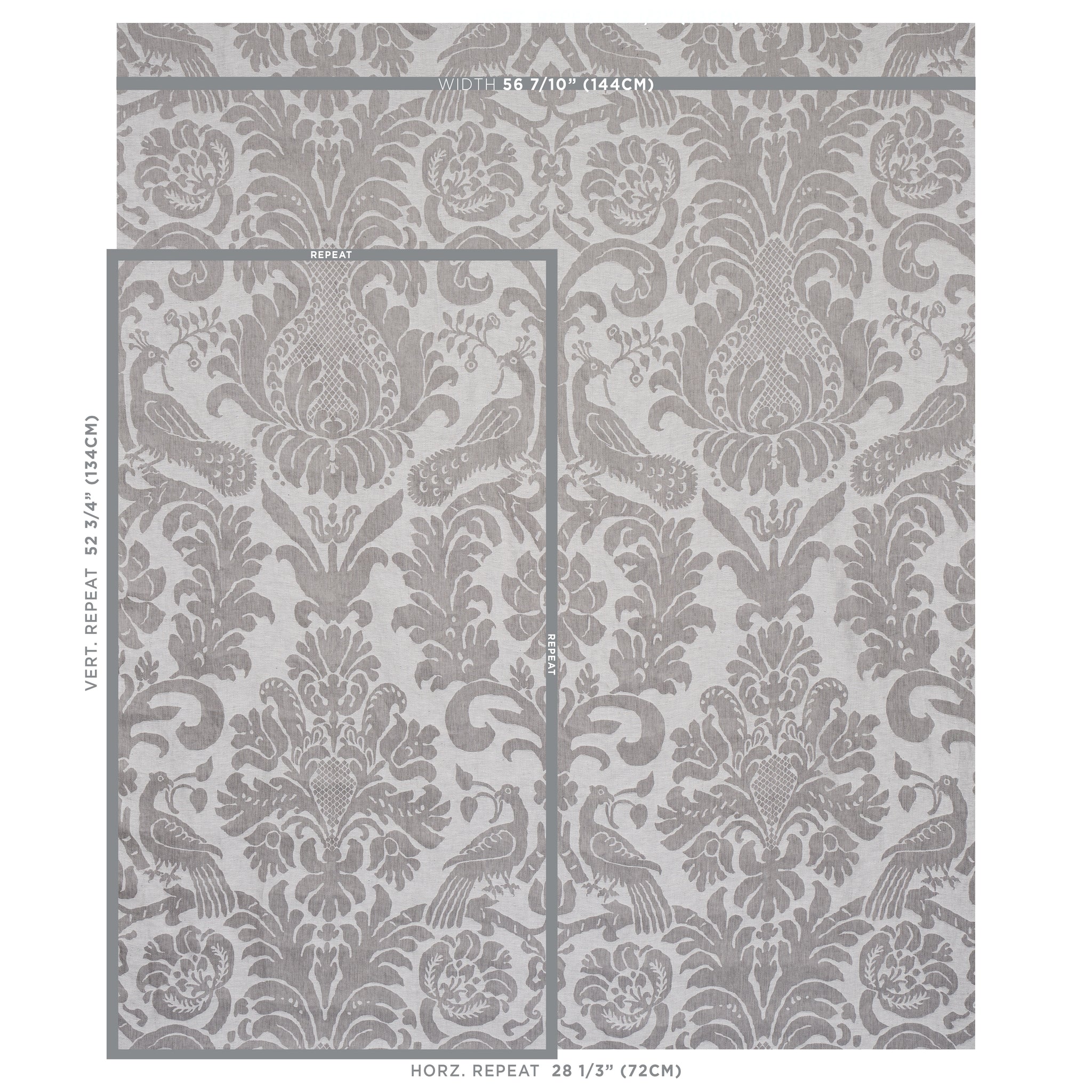 ANNA DAMASK | Grey