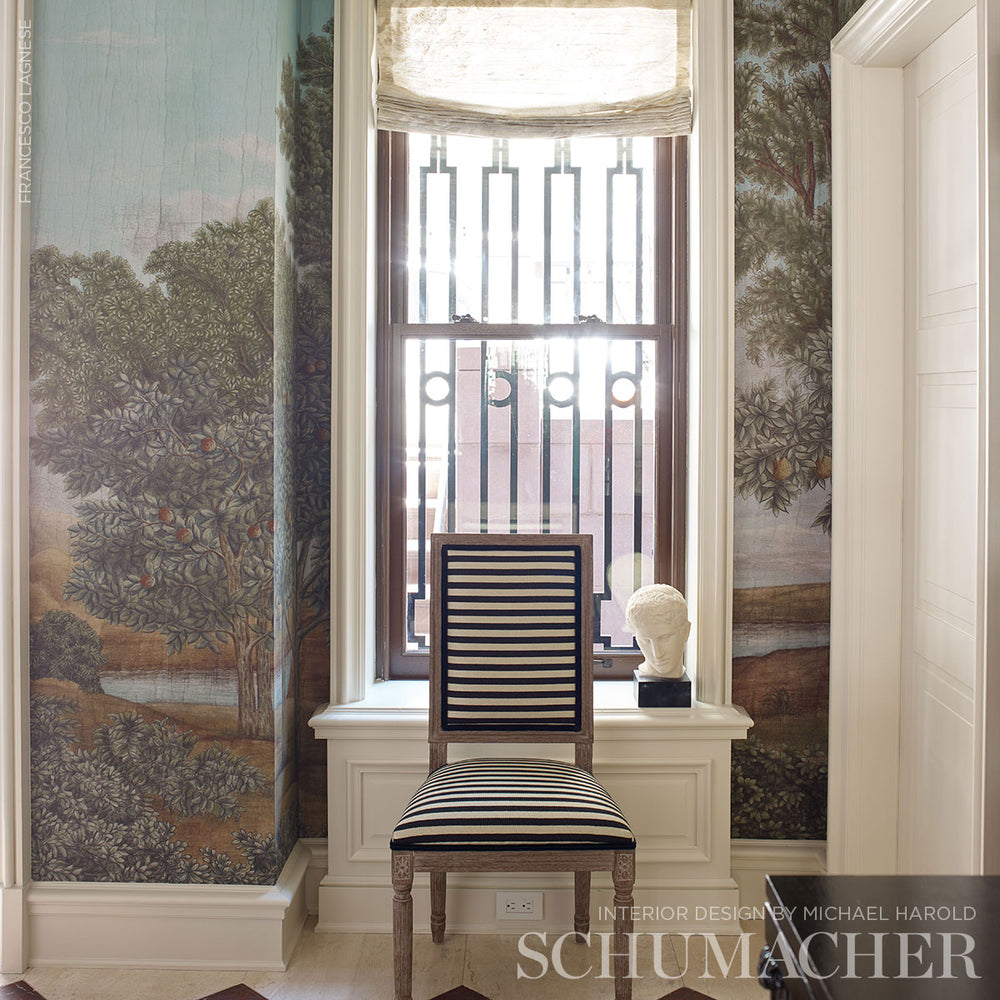 GEOFFREY METALLIC STRIPE | Obsidian