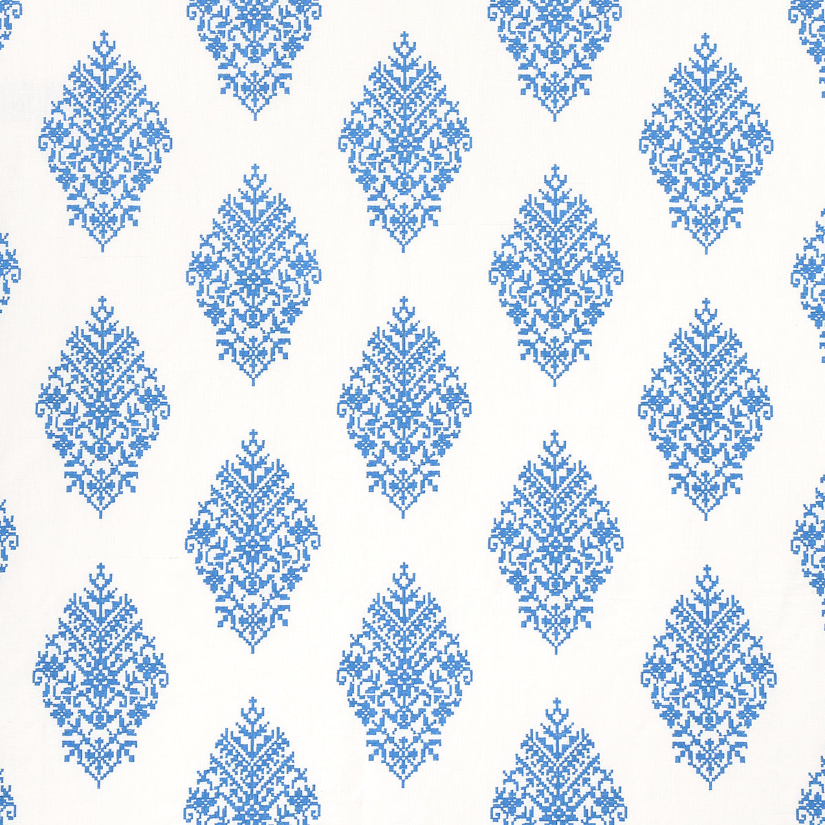 ZINDA EMBROIDERY | BLUE ON IVORY