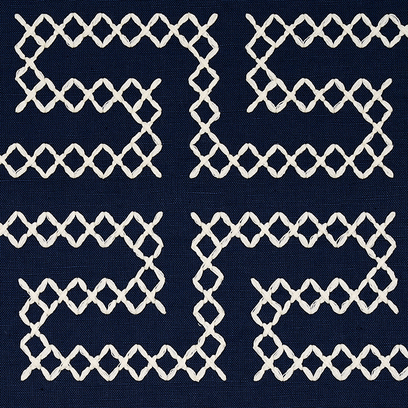 A MAZE EMBROIDERY | Navy