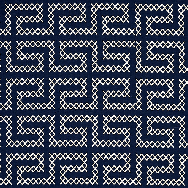 A MAZE EMBROIDERY | Navy